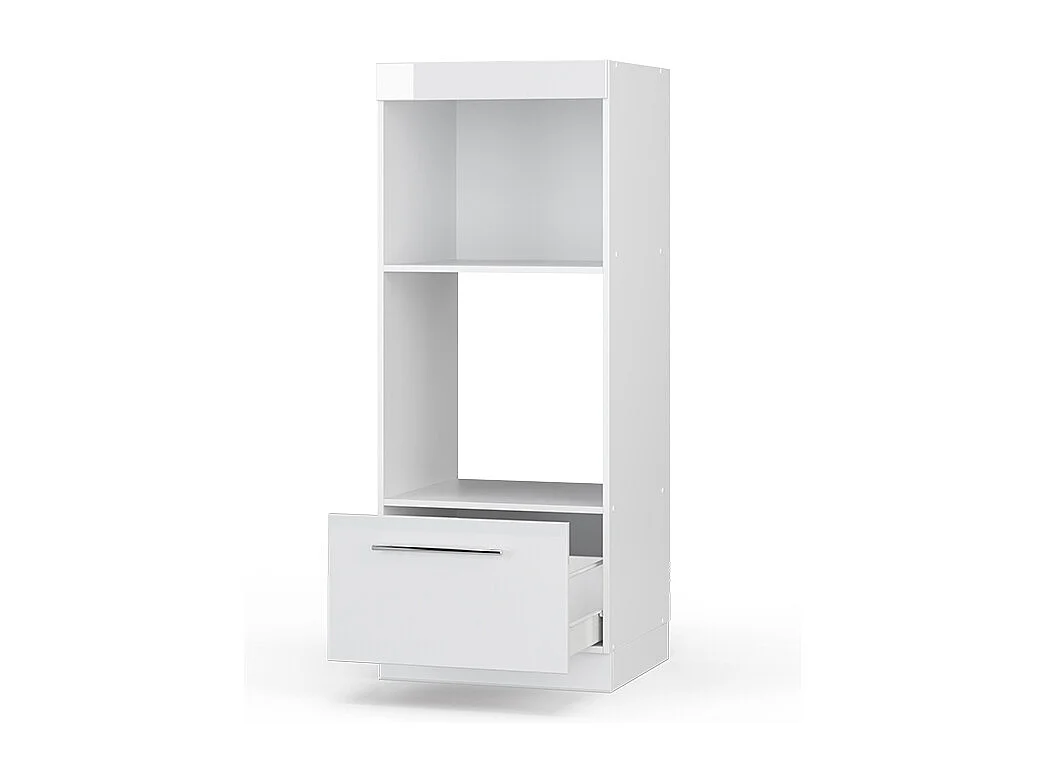 Armoire micro-ondes blanc haute brillance 60x58.1x153.6 fame-line
