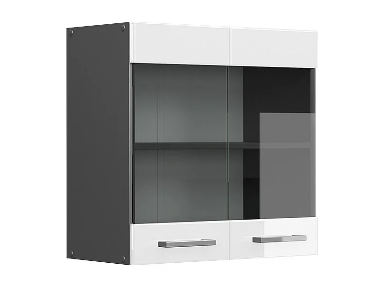 Glazen keukenkast wit hoogglans 60x31x60 r-line