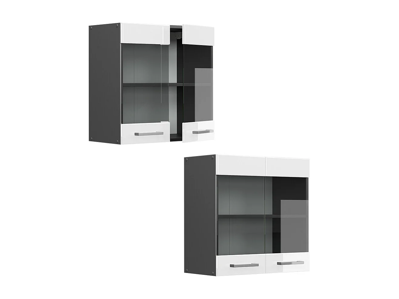 Armoire en verre blanc haute brillance 60x31x60 r-line