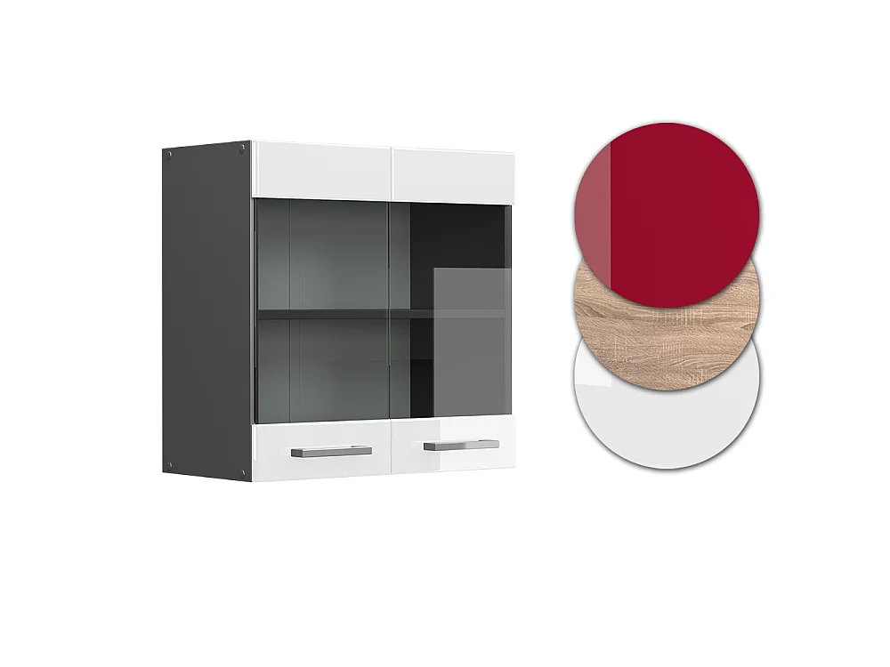Mobile da cucina in vetro bianco lucido 60x31x60 r-line
