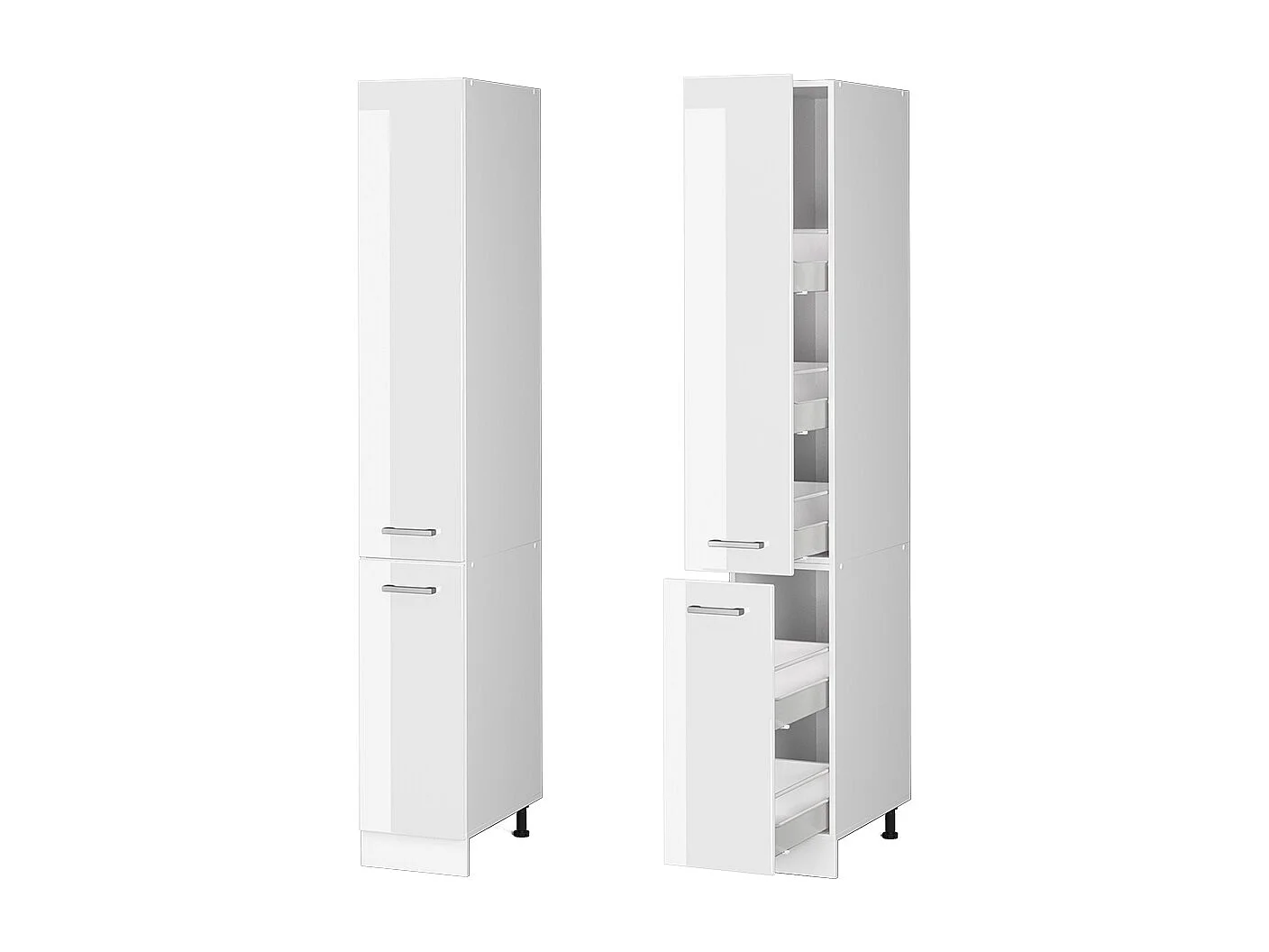 Meuble haute de cuisine blanc haute brillance 30x57.2x206.8 r-line