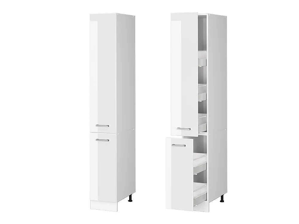 Meuble haute de cuisine blanc haute brillance 30x57.2x206.8 r-line
