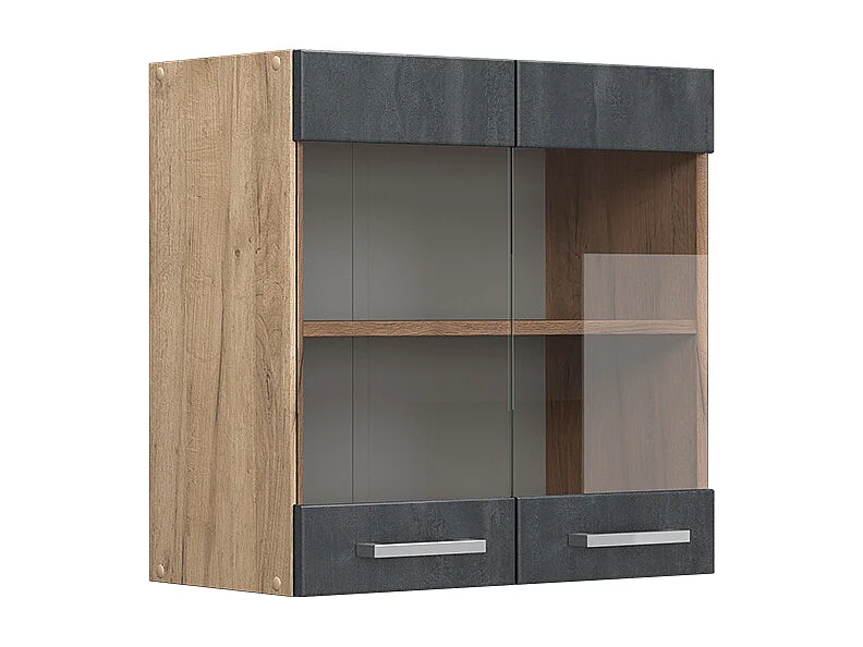 Armoire en verre béton noir 60x31x60 r-line