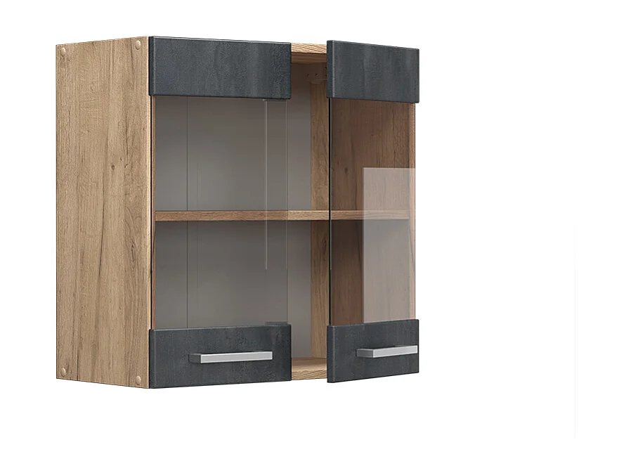 Armoire en verre béton noir 60x31x60 r-line