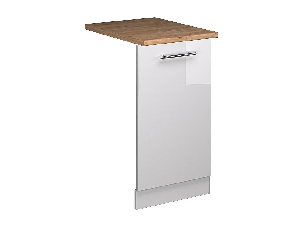 Façade de lave-vaisselle blanc haute brillance 45x1.6x81.8 fame-line