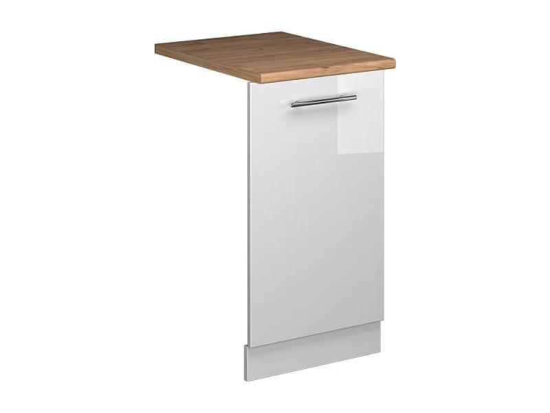 Façade de lave-vaisselle blanc haute brillance 45x1.6x81.8 fame-line