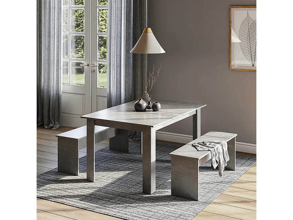 Groupe de banquettes dangle béton 137.6x92.8x73 sentio