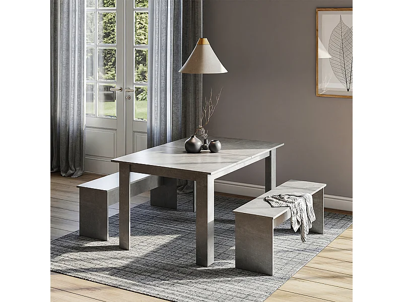 Groupe de banquettes dangle béton 137.6x92.8x73 sentio