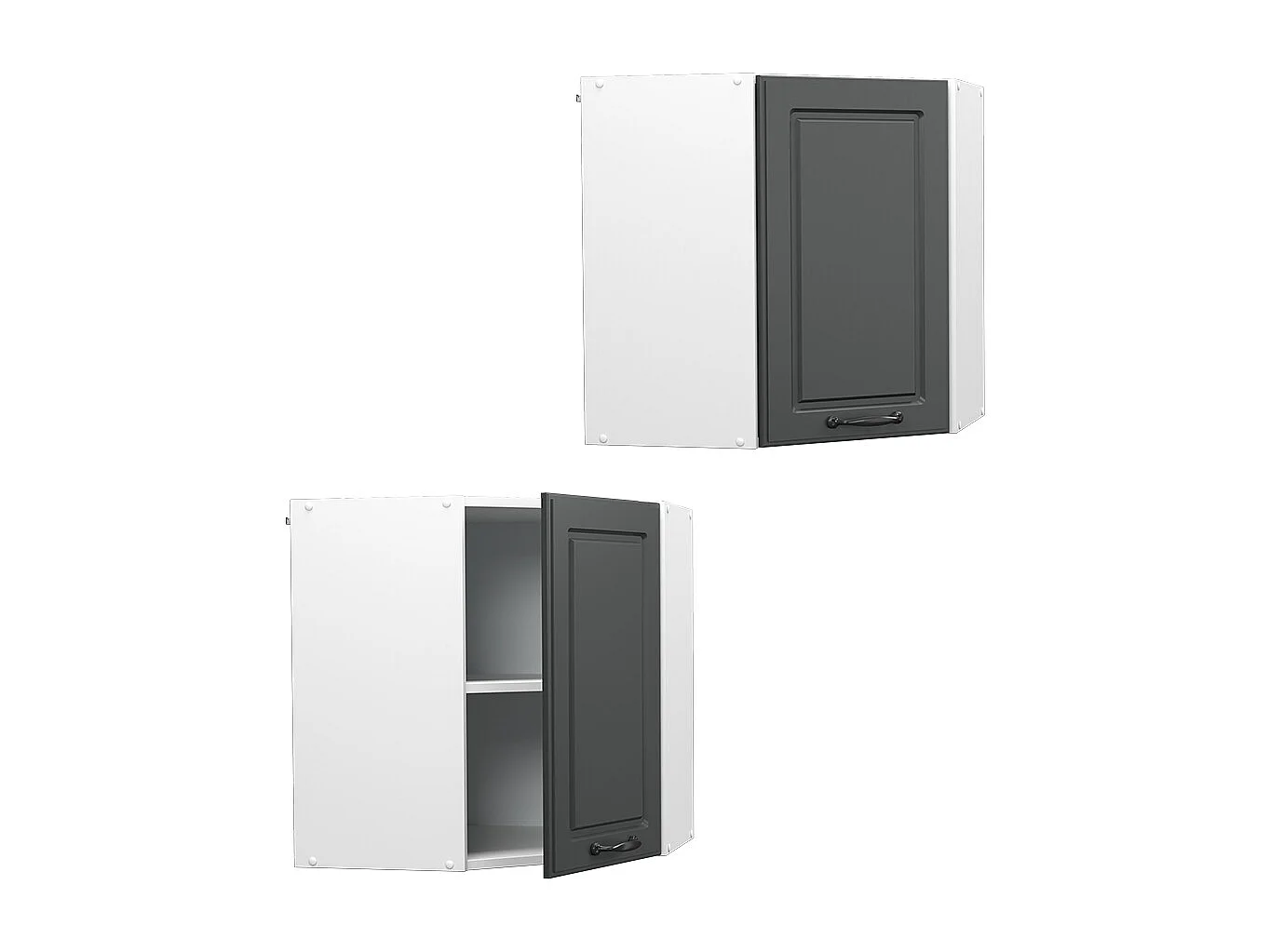 Elément haut de cuisine anthracite campagne 57x34.1x60 r-line