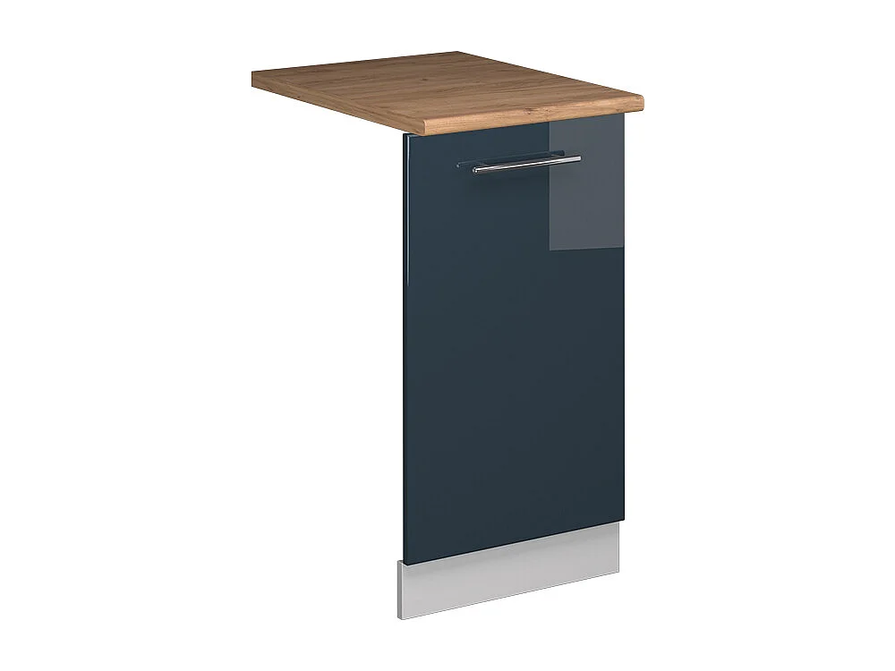 Façade de lave-vaisselle bleu foncé brillant 45x1.6x81.8 fame-line