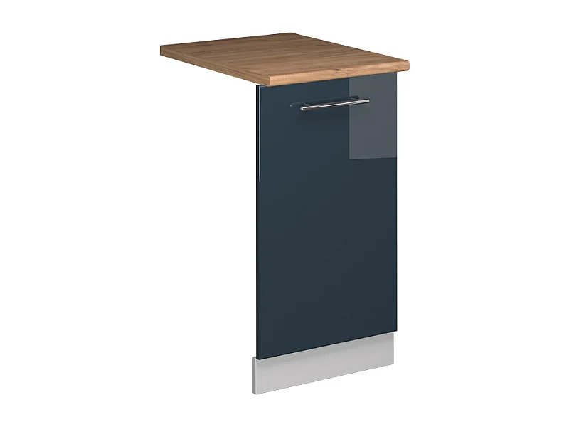 Façade de lave-vaisselle bleu foncé brillant 45x1.6x81.8 fame-line