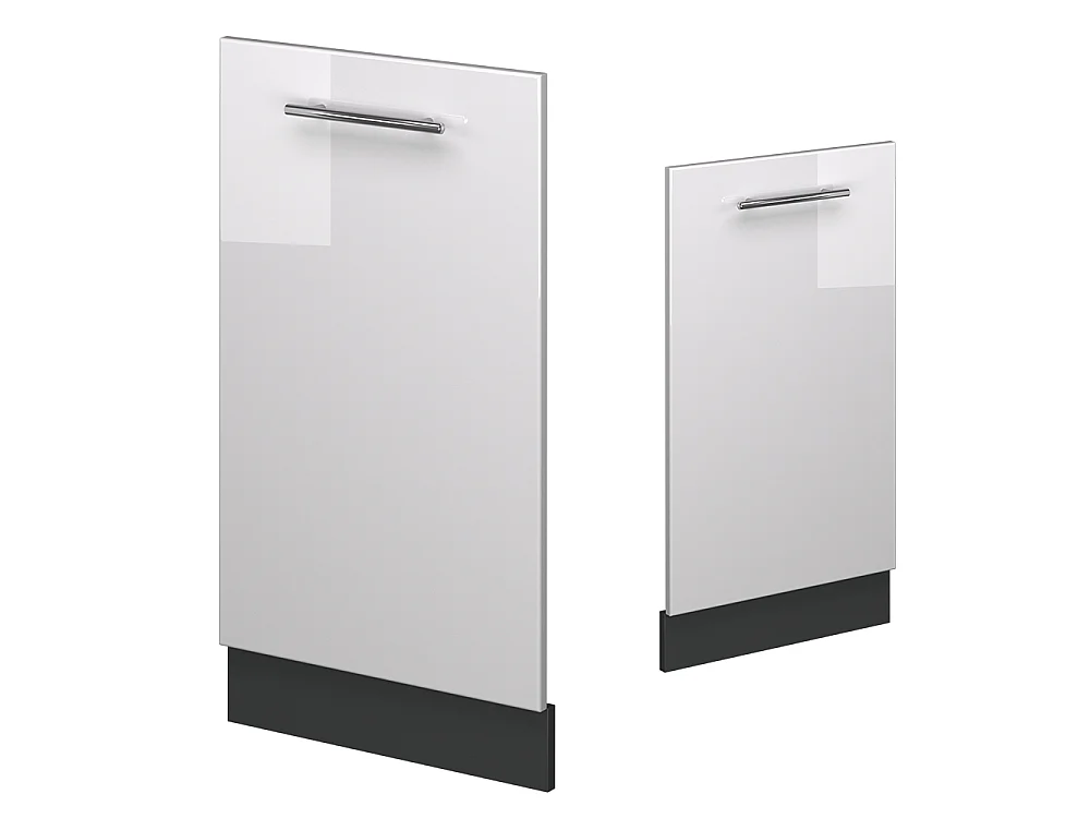 Dishwasher front panel white high gloss 45x1.6x81.8 fame-line