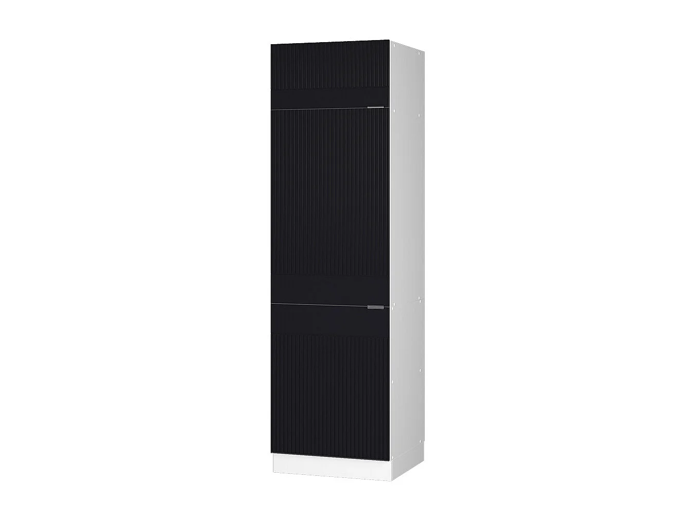 Armoire pour frigo noir rayé 60x58.1x206.8 fame-line