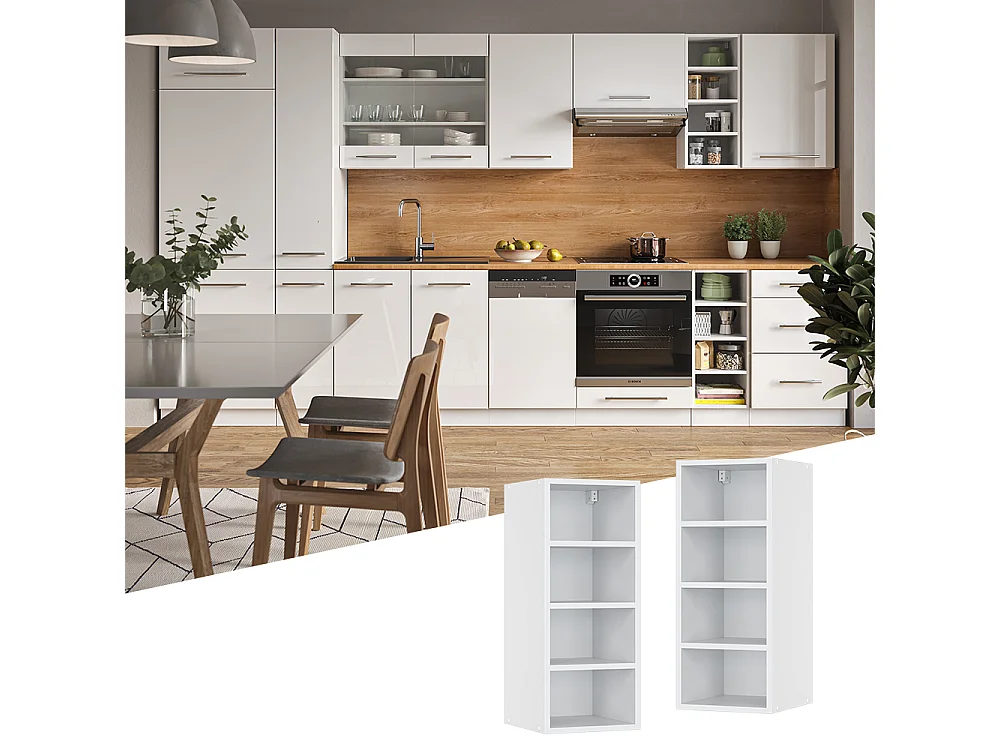 Hangende kast wit 30x35.2x72 fame-line