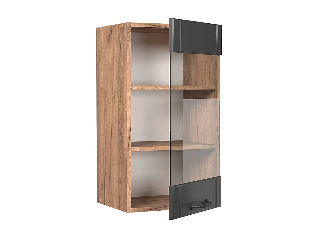 Armario de cocina con vidrio gris oscuro 40x34.1x72 fame-line
