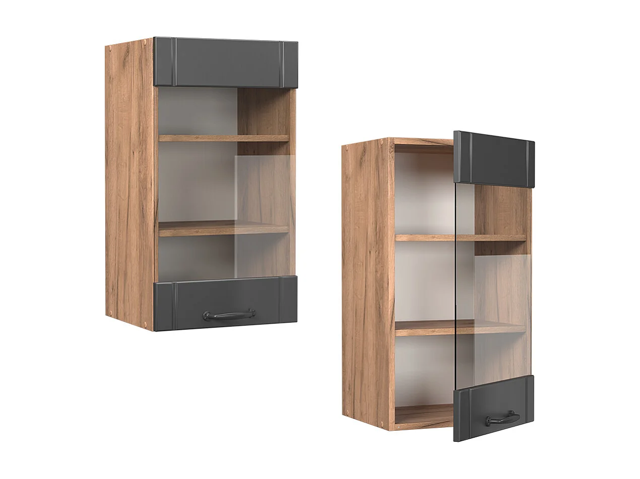 Armoire en verre gris foncé 40x34.1x72 fame-line