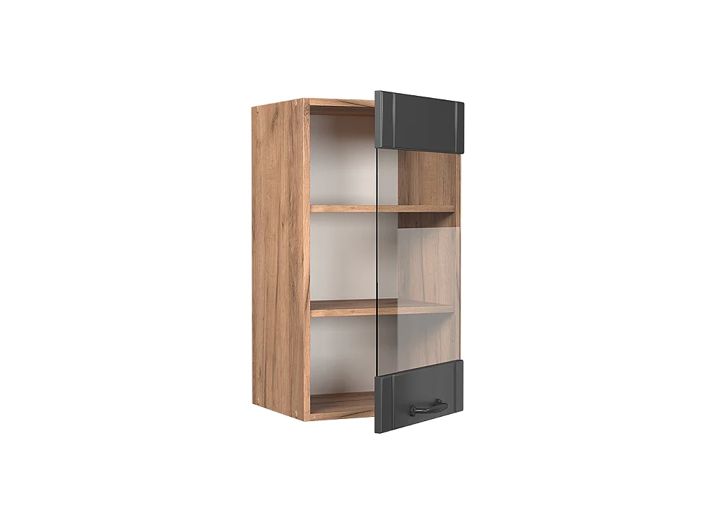 Küchenglasschrank dunkelgrau 40x34.1x72 fame-line