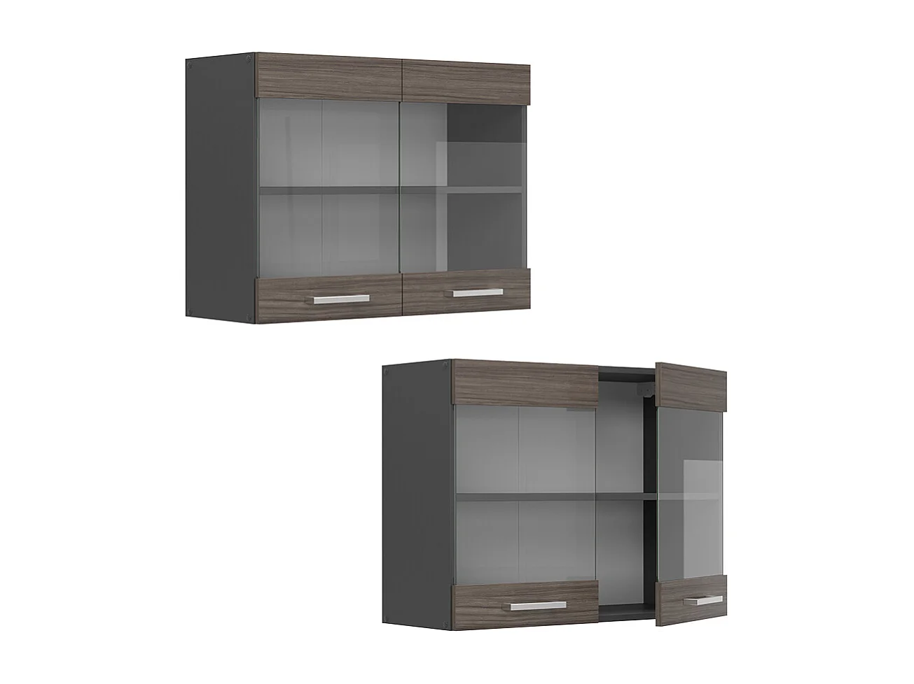 Mobile da cucina in vetro grigio nobile 80x31x60 r-line