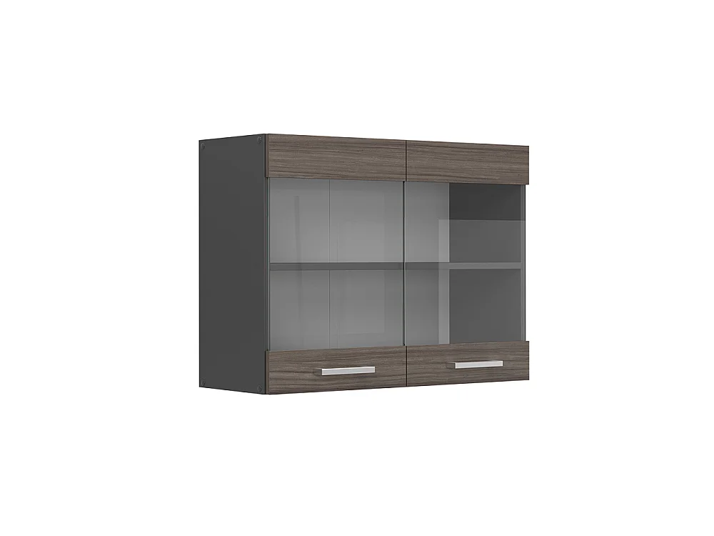 Köksglasskåp ädelgrå 80x31x60 r-line