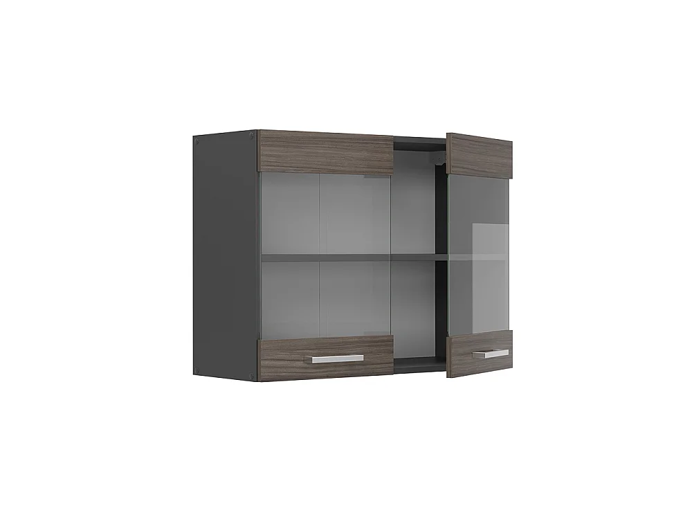 Köksglasskåp ädelgrå 80x31x60 r-line