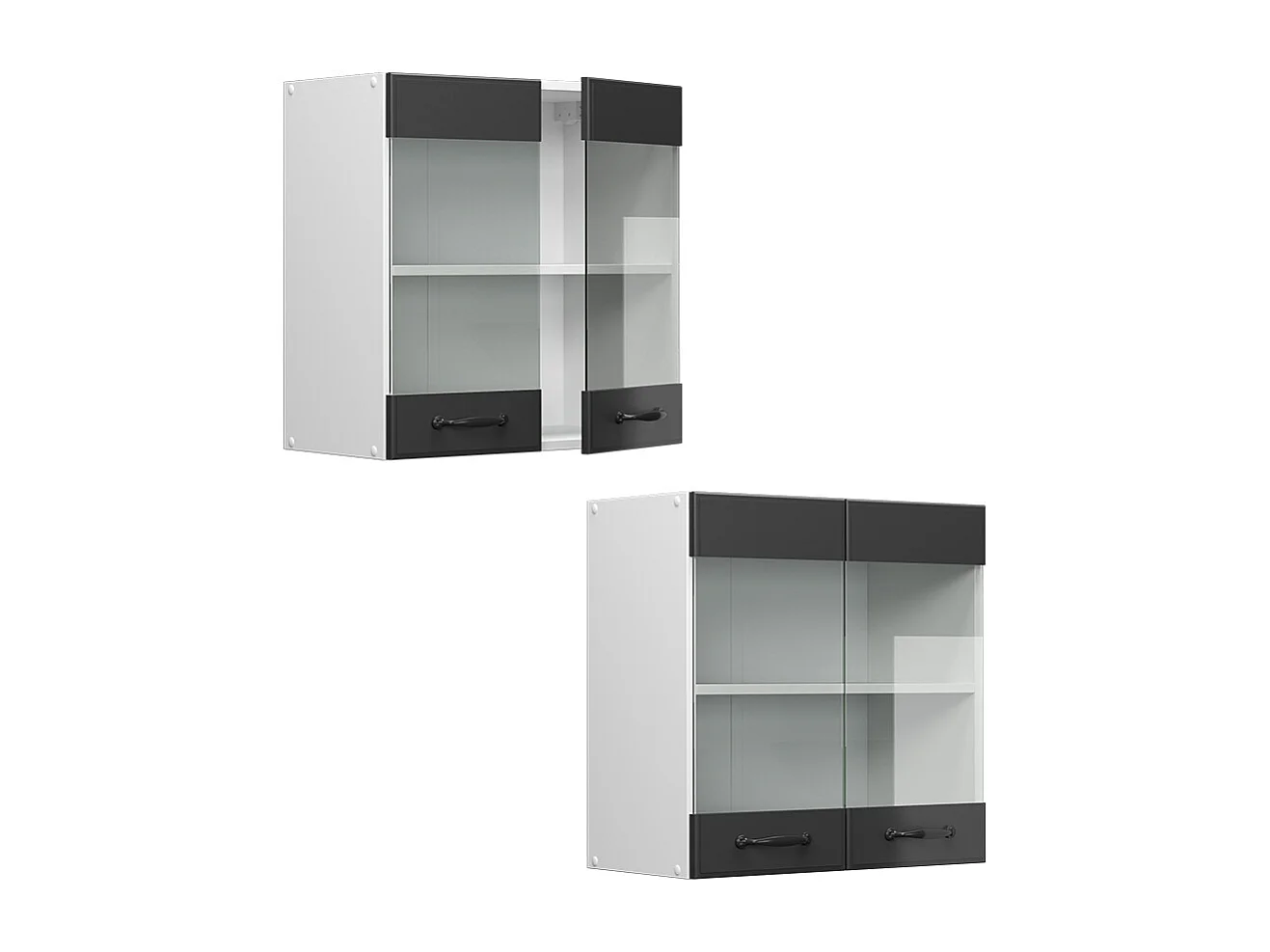 Armoire en verre anthracite campagne 60x31x60 r-line