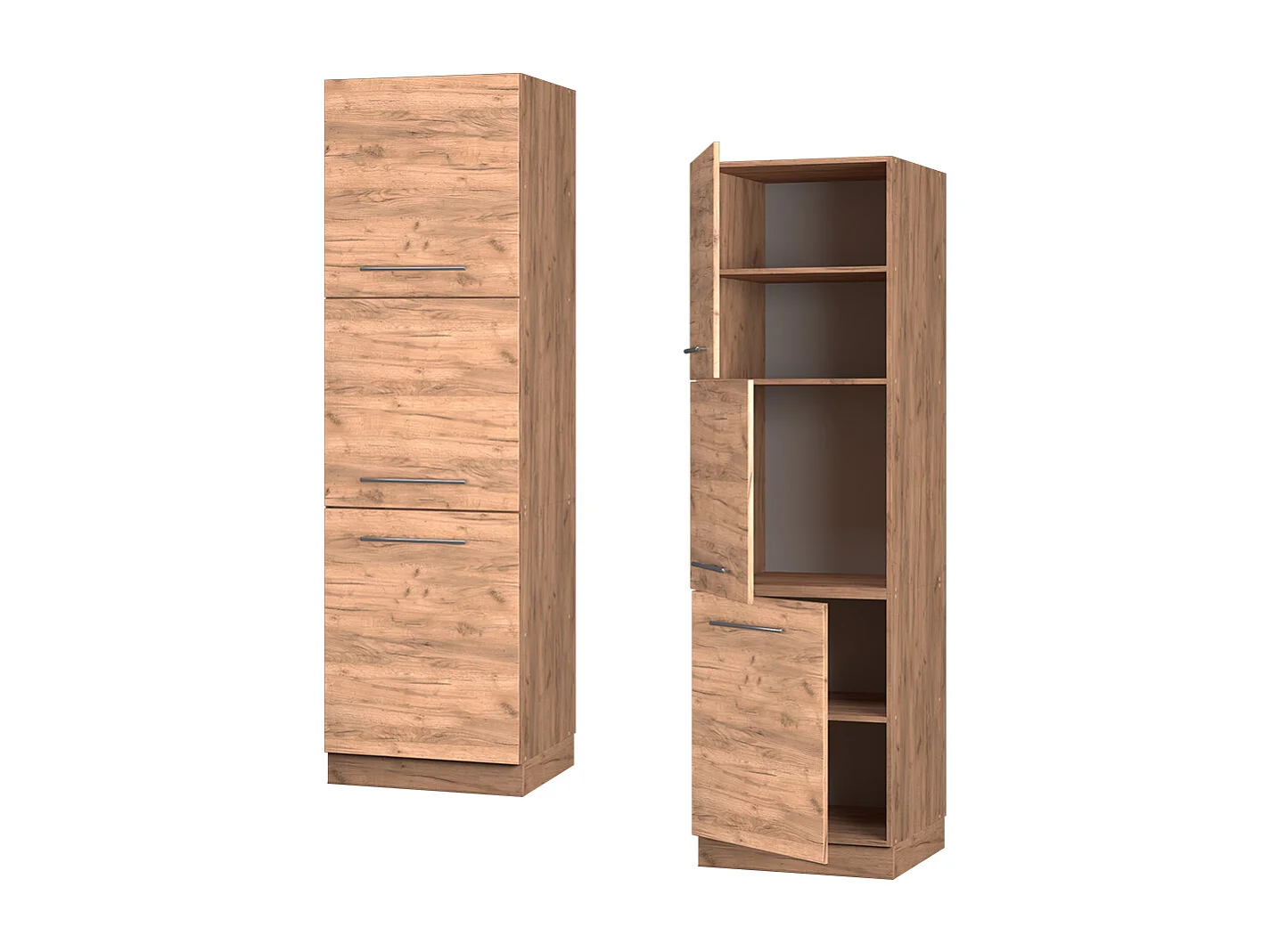 Armario para horno empotrado roble dorado 60x58x206.8 fame-line