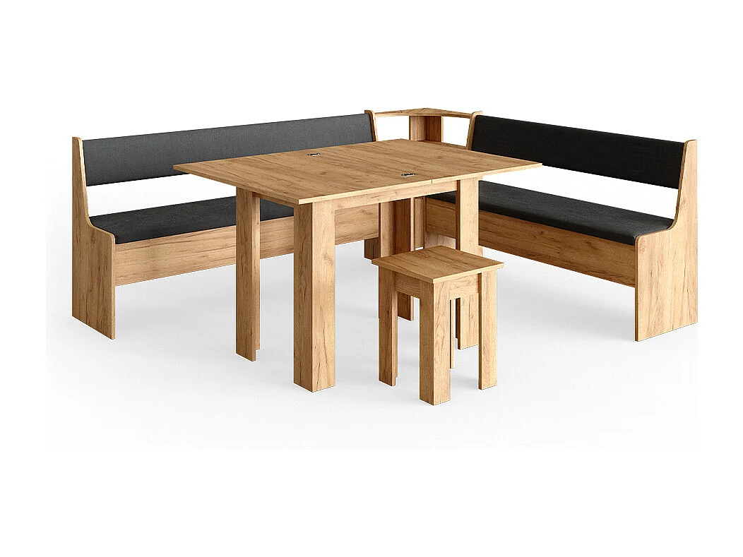 Hjørnebænksgruppe gold power oak 210x180x80 roman