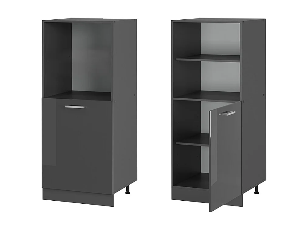 Meuble pour four anthracite haute brillance 60x57x143 r-line