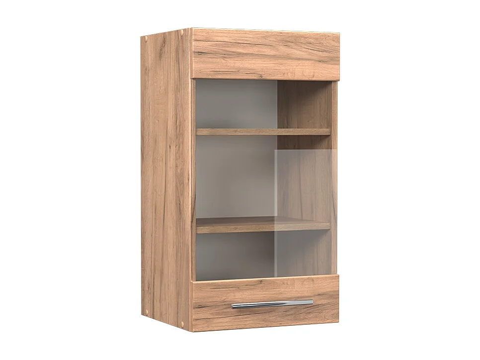 Armario de cocina con vidrio roble dorado 40x34.1x72 fame-line