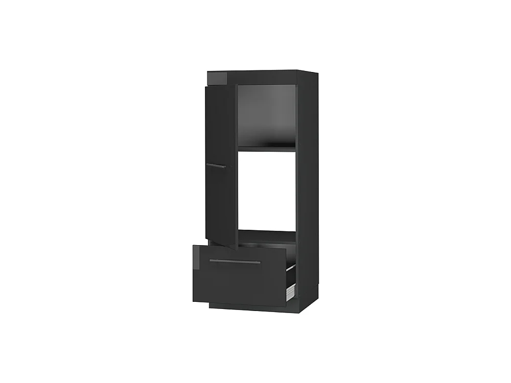 Mikrovågsskåp antracit högblank 60x58.1x153.6 fame-line
