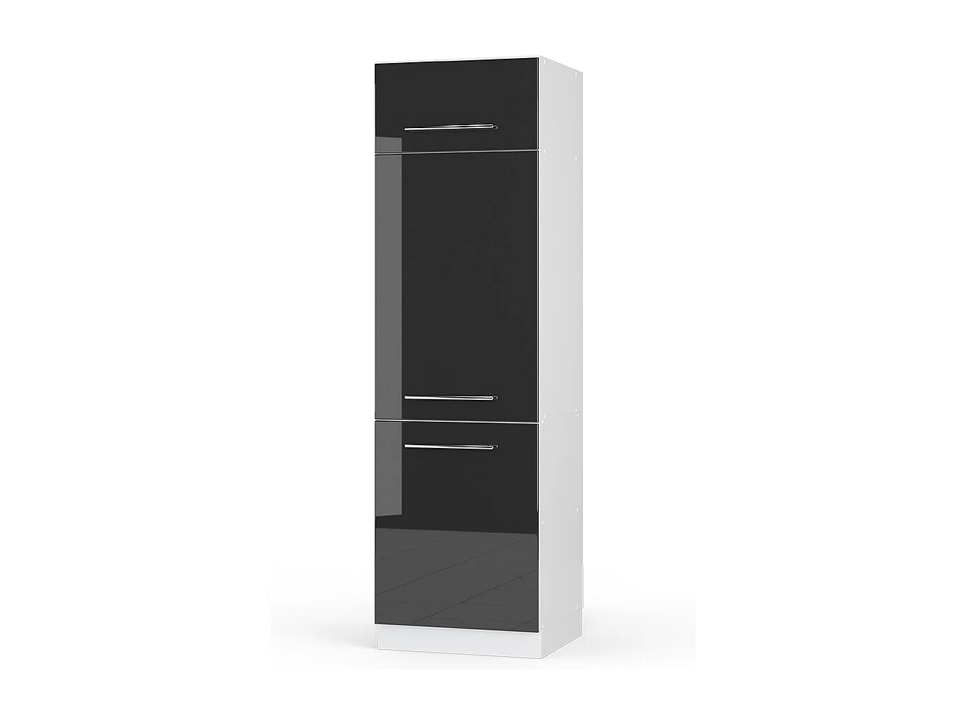 Armoire pour frigo anthracite haute brillance 60x58.1x206.8 fame-line