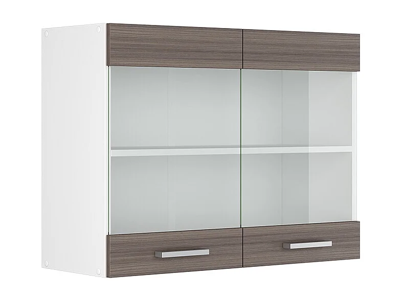 Armario de cocina con vidrio gris noble 80x31x60 r-line