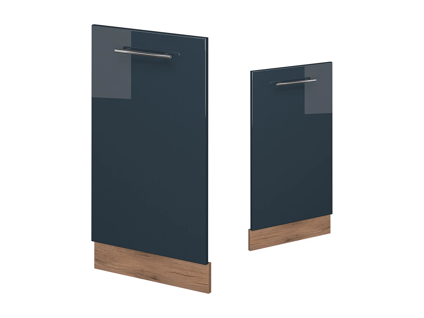 Façade de lave-vaisselle bleu foncé brillant 45x1.6x81.8 fame-line