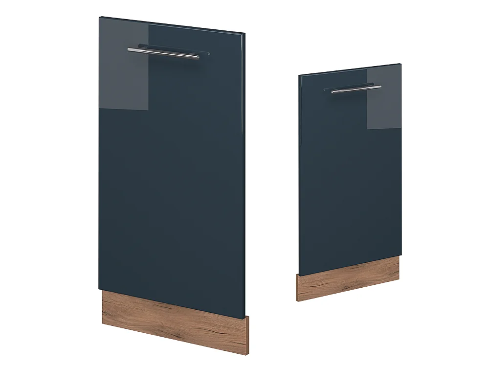 Dishwasher front panel dark blue high gloss 45x1.6x81.8 fame-line