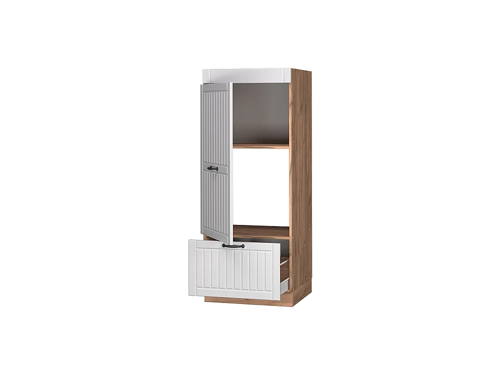 Microwave cabinet white country house 60x58.1x153.6 fame-line