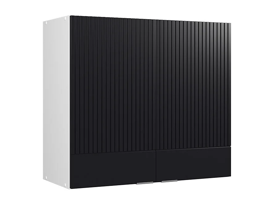 Armoire en verre noir rayé 80x34.1x72 fame-line