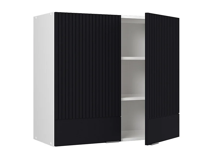 Armoire en verre noir rayé 80x34.1x72 fame-line