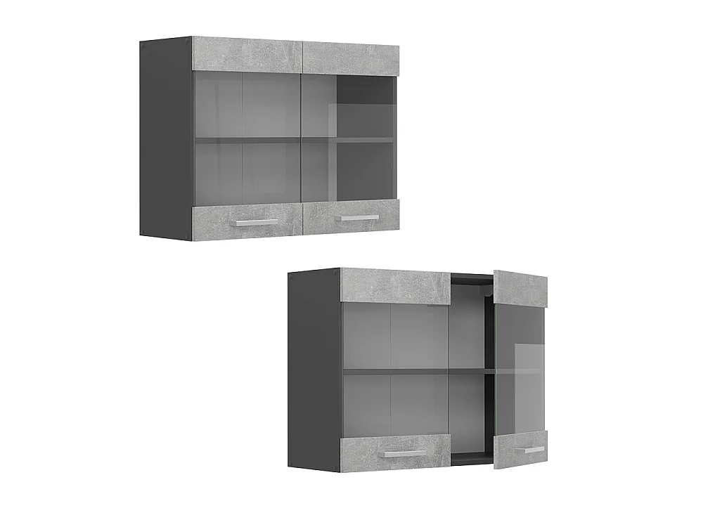 Armoire en verre béton 80x31x60 r-line