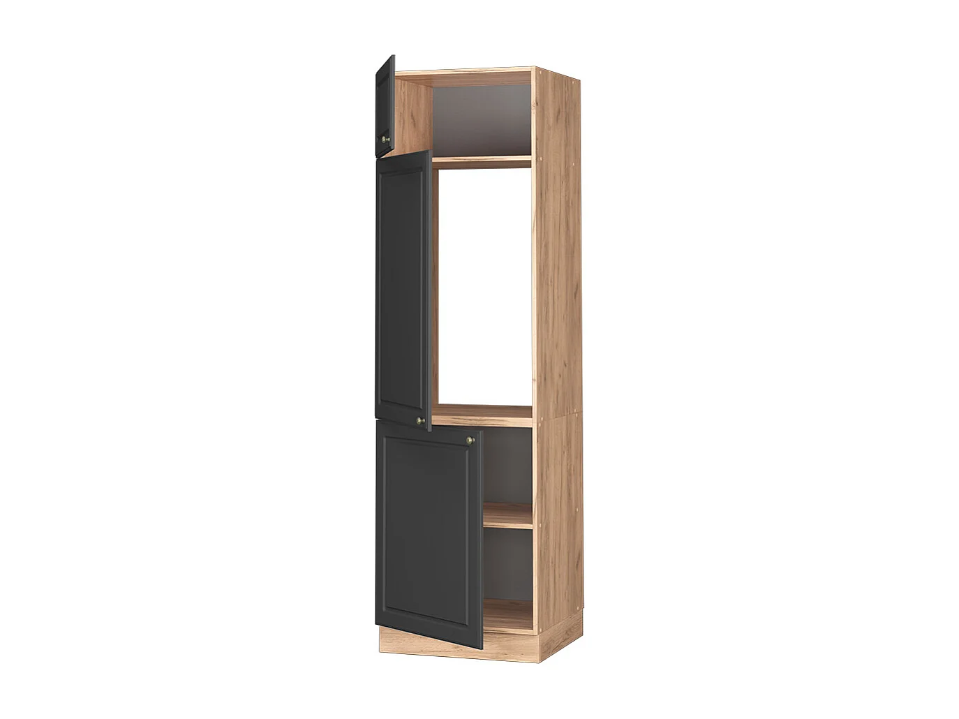 Armoire pour frigo anthracite-or 60x58.1x206.8 fame-line