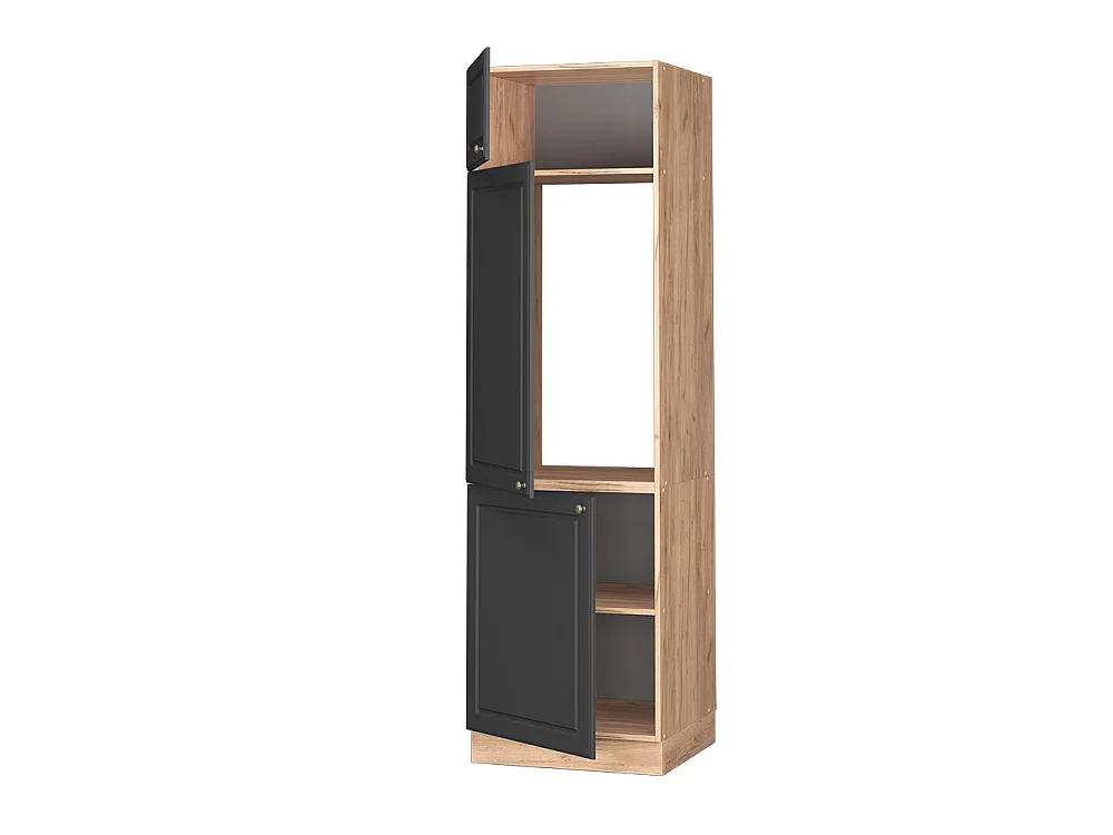 Armoire pour frigo anthracite-or 60x58.1x206.8 fame-line