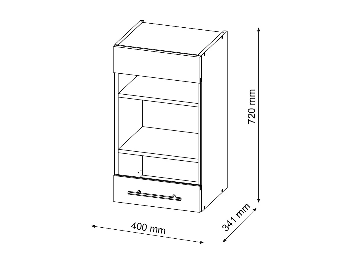 Armoire en verre anthracite campagne 40x34.1x72 fame-line