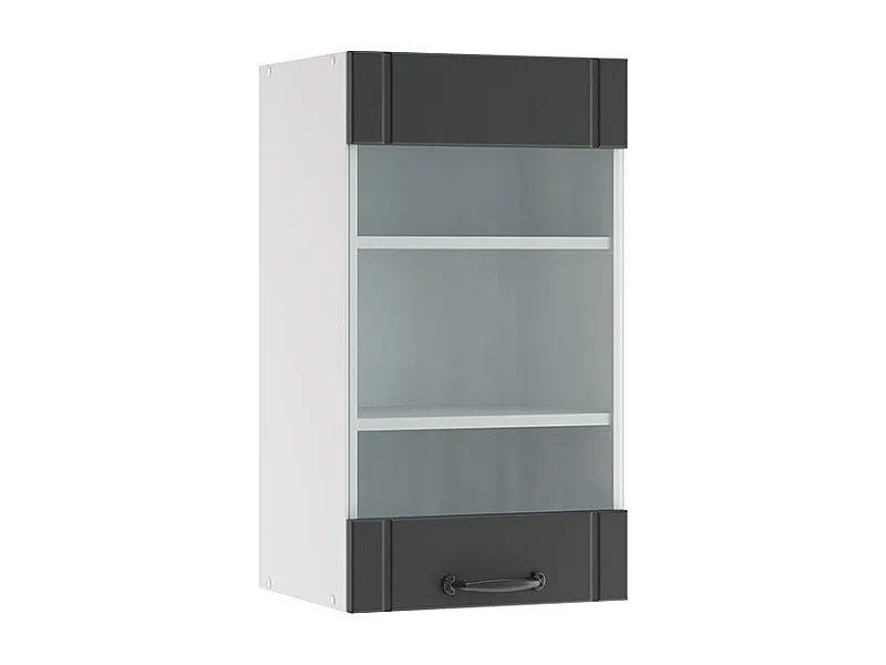 Szklana szafka kuchenna antracytowy domek wiejski 40x34.1x72 fame-line