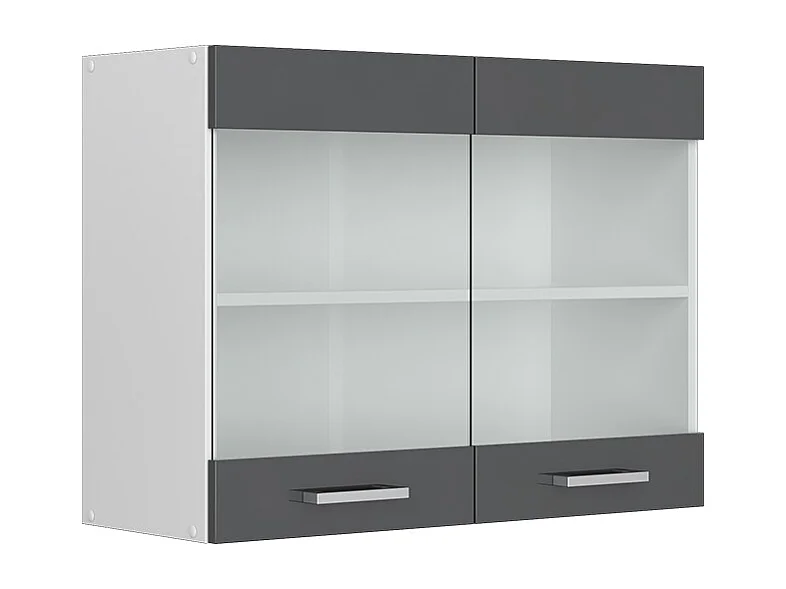 Armoire en verre anthracite haute brillance 80x31x60 r-line