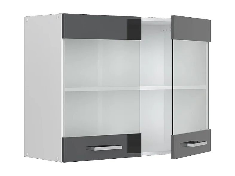 Armoire en verre anthracite haute brillance 80x31x60 r-line