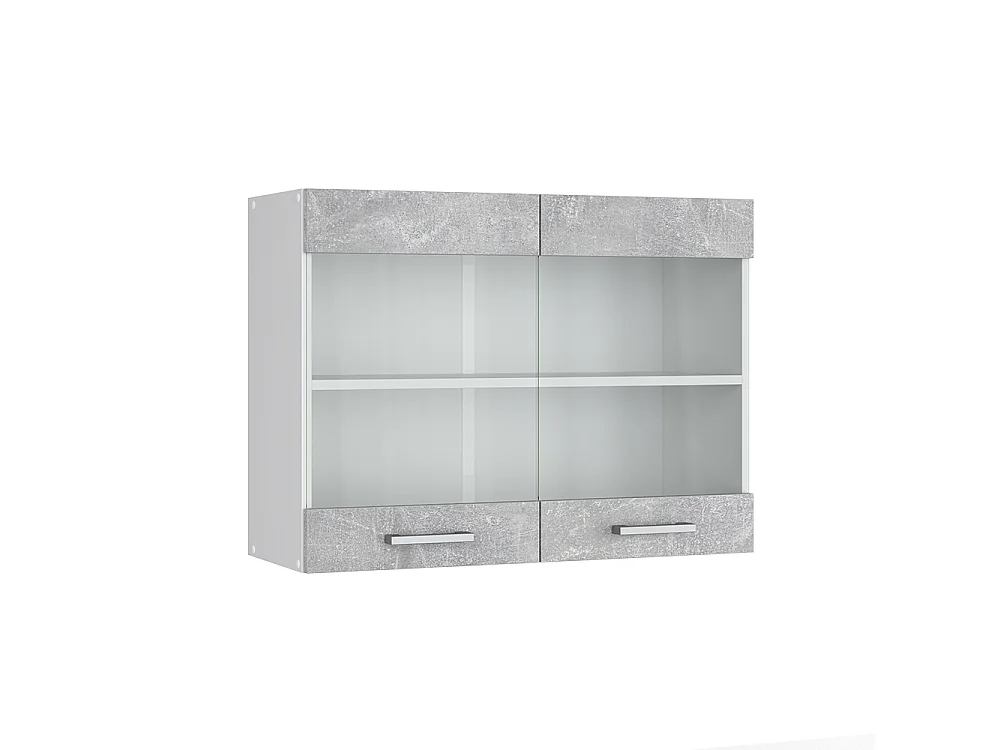 Armario de cocina con vidrio hormigón 80x31x60 r-line
