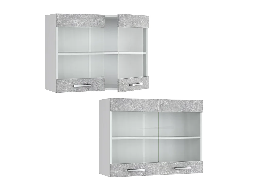 Armoire en verre béton 80x31x60 r-line