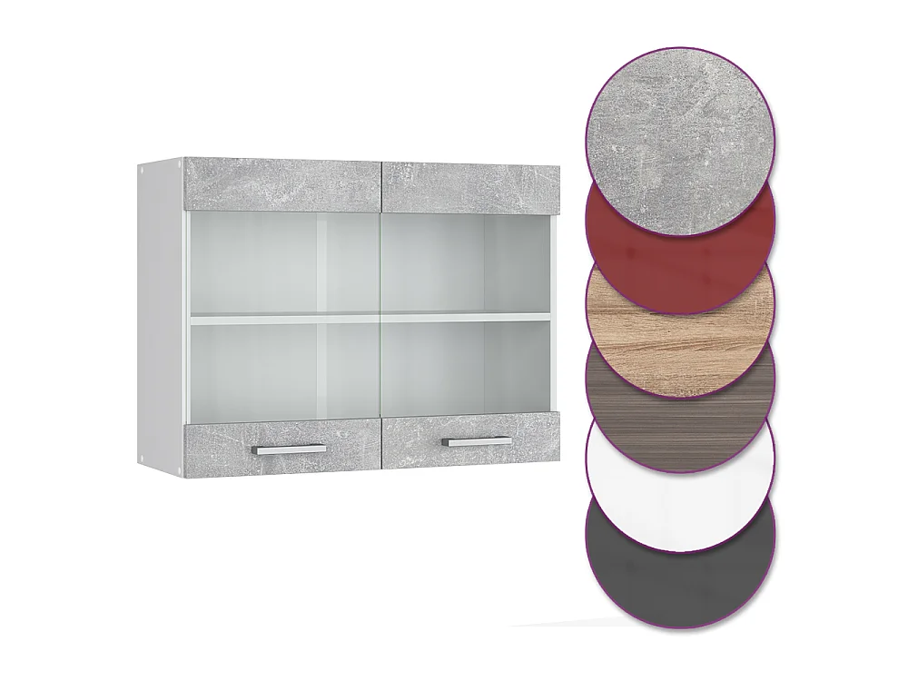 Armoire en verre béton 80x31x60 r-line