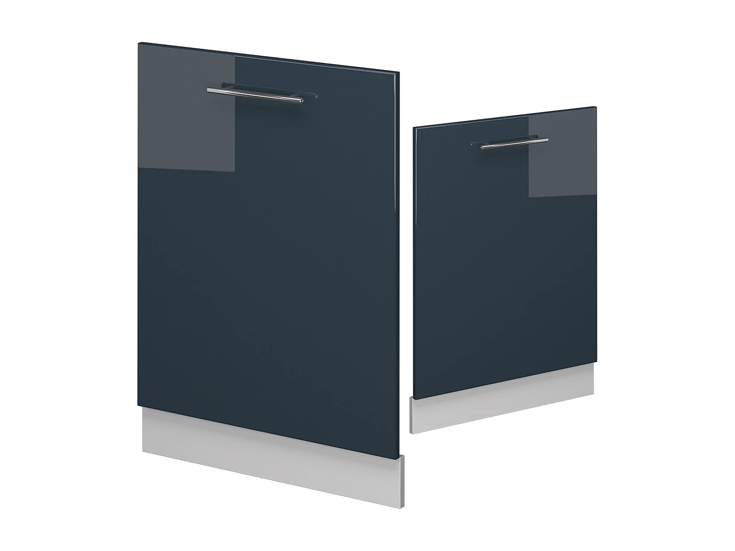 Façade de lave-vaisselle bleu foncé brillant 60x1.6x81.8 fame-line