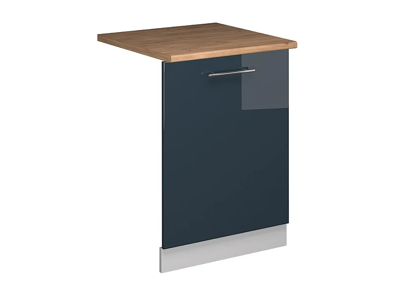 Façade de lave-vaisselle bleu foncé brillant 60x1.6x81.8 fame-line