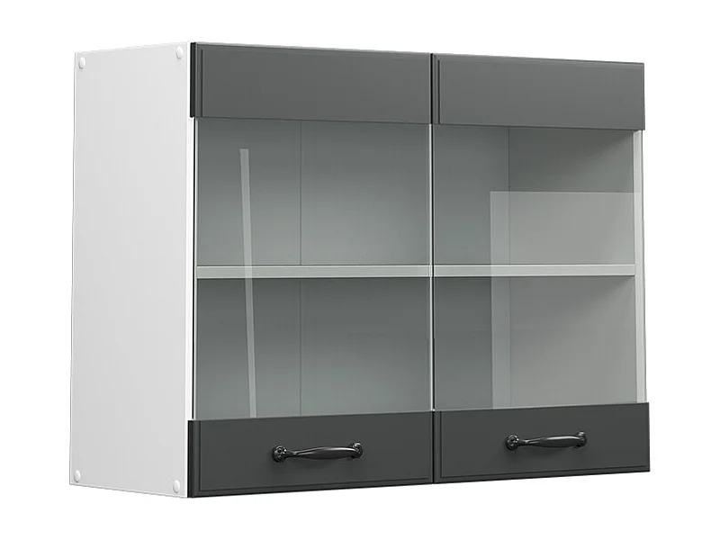 Mobile da cucina in vetro antracite casa di campagna 80x31x60 r-line